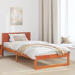 vidaXL cadre de lit Marron ciré Bois massif 80 x 200 cm Durable