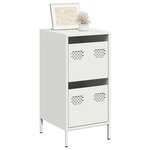 vidaXL Buffet blanc 35x39x73 5 cm acier laminé à froid
