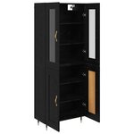 vidaXL Haut Armoire 2 Pièces Chêne noir Bois d'ingénierie