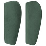vidaXL Tête de lit avec oreilles Vert foncé 147x23x78/88 cm Velours