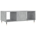 vidaXL Table basse gris béton 102x50x40 cm bois d'ingénierie