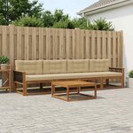 vidaXL Ensemble de canapés d'extérieur 5 Pièces Naturel et Beige
