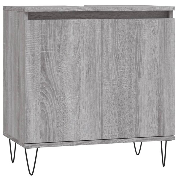 vidaXL Armoire de bain sonoma gris 58x33x60 cm bois d'ingénierie