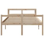 vidaXL Lit pour personne âgée et tête de lit 160x200cm bois pin massif