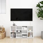 vidaXL Banc à chaussures Blanc 103x30x55 cm Bois d’ingénierie