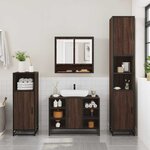 vidaXL Ensemble de meubles de salle de bain 2 Pièces Chêne marron