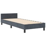Cadre de lit vidaXL Gris foncé 80x200 cm Velours