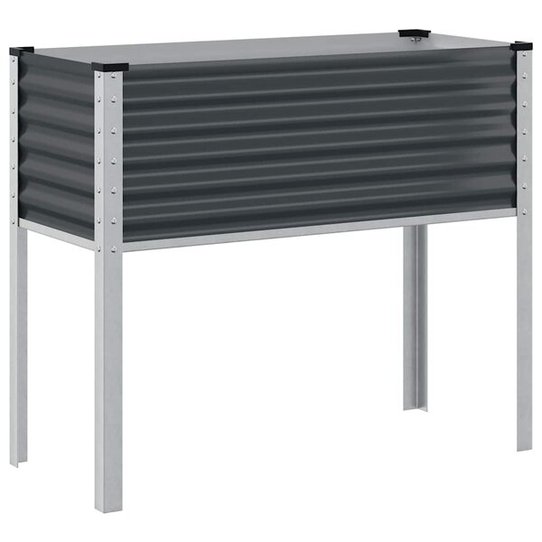 vidaXL Jardinière anthracite 100x45x90 cm acier