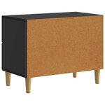 vidaXL Cabinet de chevet Noir 62 x 34 5 x 48 cm Bois d'ingénierie