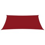 vidaXL Voile de parasol Tissu Oxford rectangulaire 2 5x3 5 m Rouge