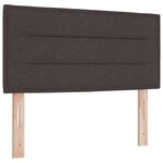 vidaXL Lit à ressorts avec Matelas & LED Marron foncé 120x200 cm Tissu