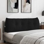 vidaXL Coussin de Dos Noir 140 x 24 x 50 cm tissu
