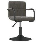 vidaXL Chaises pivotantes à manger lot de 2 gris foncé velours