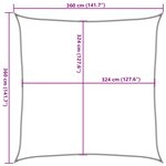vidaXL Voile d'ombrage 160 g/m² Jaune 3 6x3 6 m PEHD