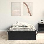 vidaXL Cadre de lit Chêne noir 100 x 200 cm Bois d'ingénierie