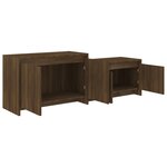 vidaXL Meuble TV Chêne marron 146 5x35x50 cm Bois d'ingénierie