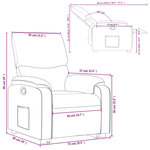 vidaXL Fauteuil inclinable Marron Tissu