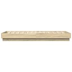 vidaXL Cadre de lit sans matelas avec lumières LED 100x200 cm