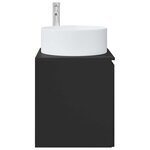 vidaXL Meuble de lavabo mural Noir 49 5 x 44 5 x 65 5 cm