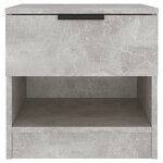 vidaXL Tables de chevet 2 Pièces Gris béton Bois d'ingénierie