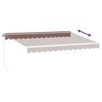 vidaXL Auvent manuel rétractable avec LED marron 350x250 cm