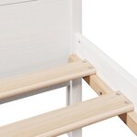 vidaXL Cadre de lit sans matelas blanc 135x190 cm bois de pin massif