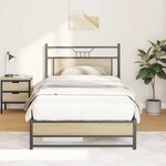 vidaXL Cadre de lit sans matelas chêne sonoma 100x190 cm
