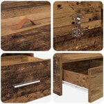 vidaXL Cadre de lit avec rangement Bois ancien 120 x 190 cm