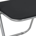 vidaXL Chaise pliante 8 pc Simili cuir Noir et gris 48 x 43 5 x 81 cm