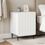 vidaXL Cabinet de chevet 2 Pièces Blanc 43 x 34 5 x 52 cm