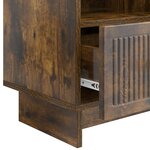 vidaXL Meuble TV Chêne fumé 102 x 34 5 x 50 cm Bois d'ingénierie