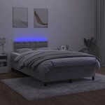 vidaXL Sommier à lattes de lit avec matelas LED Gris clair 120x200 cm