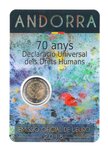 Pièce de monnaie 2 euro commémorative Andorre 2018 BU – Déclaration des Droits de l’Homme