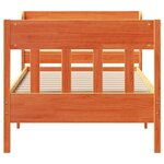 vidaXL Cadre de lit sans matelas cire marron 90x190 cm bois pin massif