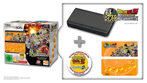 Nintendo nintendo new 3ds (noire) + dragon ball z : extreme butoden - console de jeux-vidéo portable tactile 3d à deux écrans + jeu dragon ball z : extreme butoden préinstallé