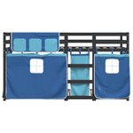 vidaXL Lit superposé sans matelas bleu 90x200 cm bois de pin massif