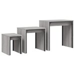 vidaXL Tables basses gigognes 3 Pièces sonoma gris bois d'ingénierie