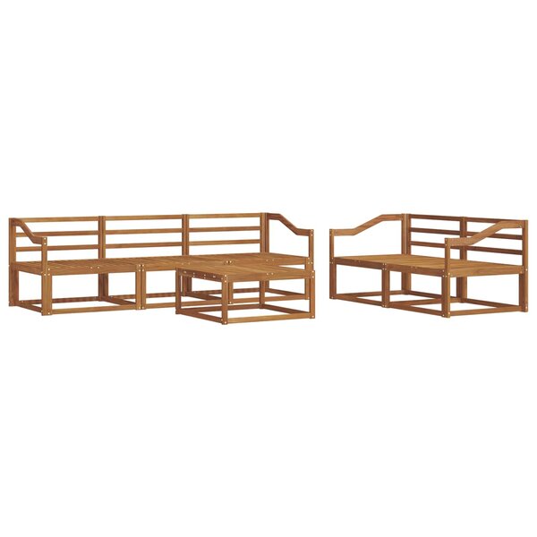 vidaXL Ensemble de canapés d'extérieur 6 Pièces Naturel