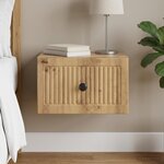 vidaXL Cabinet de chevet mural Chêne artisanal 33 x 34 5 x 20 cm
