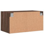 vidaXL Armoires murales portes vitrées 2 Pièces chêne marron 68 5x37x35cm