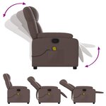 vidaXL Fauteuil de massage inclinable Marron Similicuir