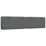 vidaXL Coussin de tête de lit gris foncé 200 cm tissu