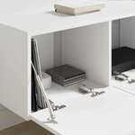 vidaXL Meuble TV mural Blanc 60 x 31 x 29.5 cm Bois d'ingénierie