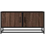 vidaXL Meuble TV chêne marron 80x34 5x40 cm bois d'ingénierie et métal