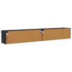 vidaXL Ensemble meuble TV avec LED Chêne noir Bois d'ingénierie