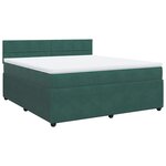 vidaXL Sommier à lattes de lit et matelas Vert foncé 180x200cm Velours
