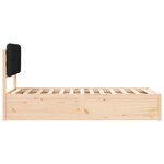 vidaXL Cadre de lit avec tête de lit rembourrée Noir 80 x 200 cm