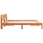 vidaXL Cadre de lit avec tête de lit Brun cire 180 x 200 cm Pin massif