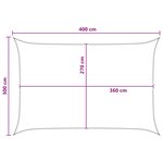 vidaXL Voile d'ombre Gris clair et blanc 3 x 4 m HDPE