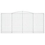 vidaXL Paniers à gabions arqués 7 Pièces 400x50x180/200 cm Fer galvanisé